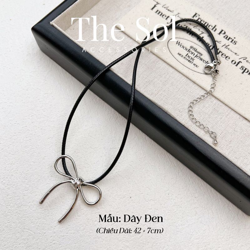 Dây Chuyền Hàn Quốc Trendy Bow - Dây Đen