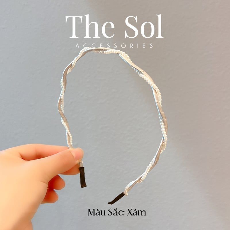 Cài Tóc Hàn Quốc Thin Silk&Pearls