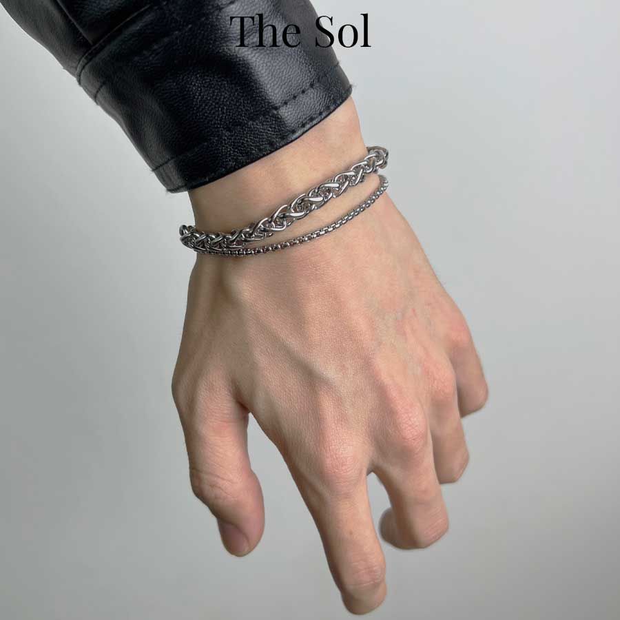 Lắc Tay Titan Unisex Double Oval Chain - Mẫu 34
