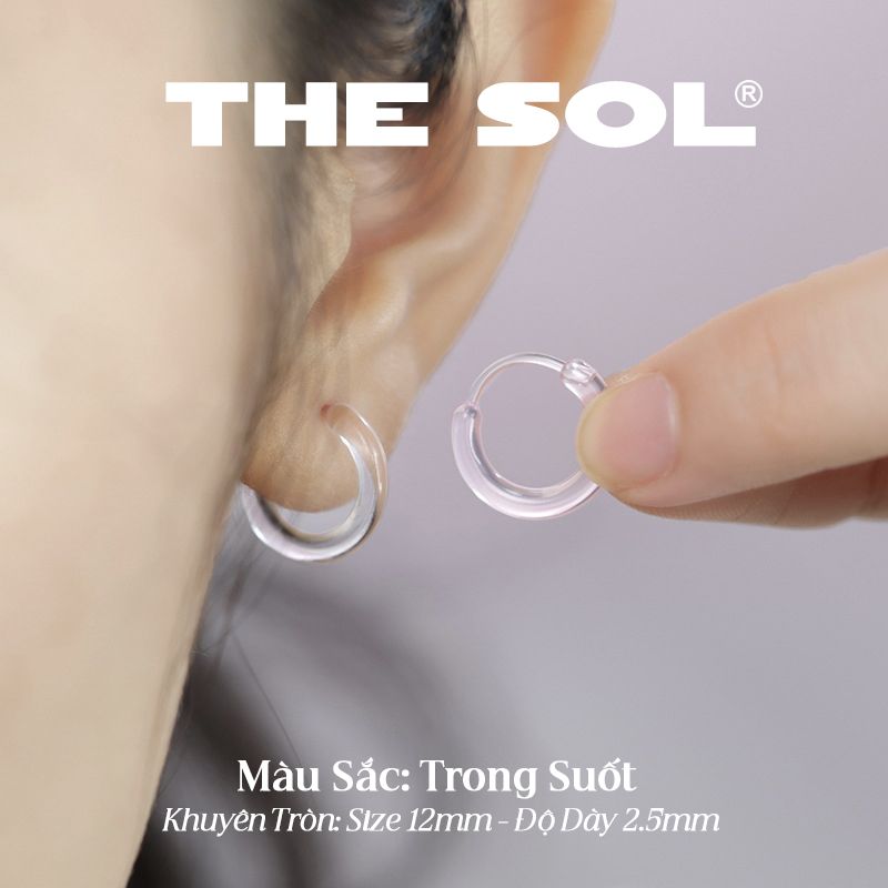 Khuyên Tai Nhựa Trong Suốt Khuyên Tròn