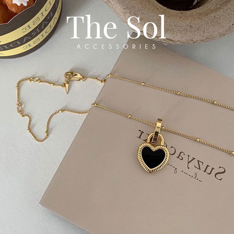 Dây Chuyền Titan Black&White Heart