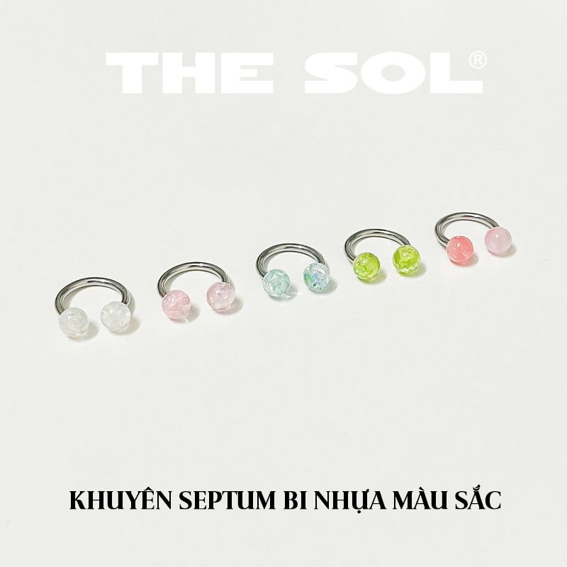 Khuyên Tai Titan Unisex SEPTUM Bi Nhựa Màu Sắc