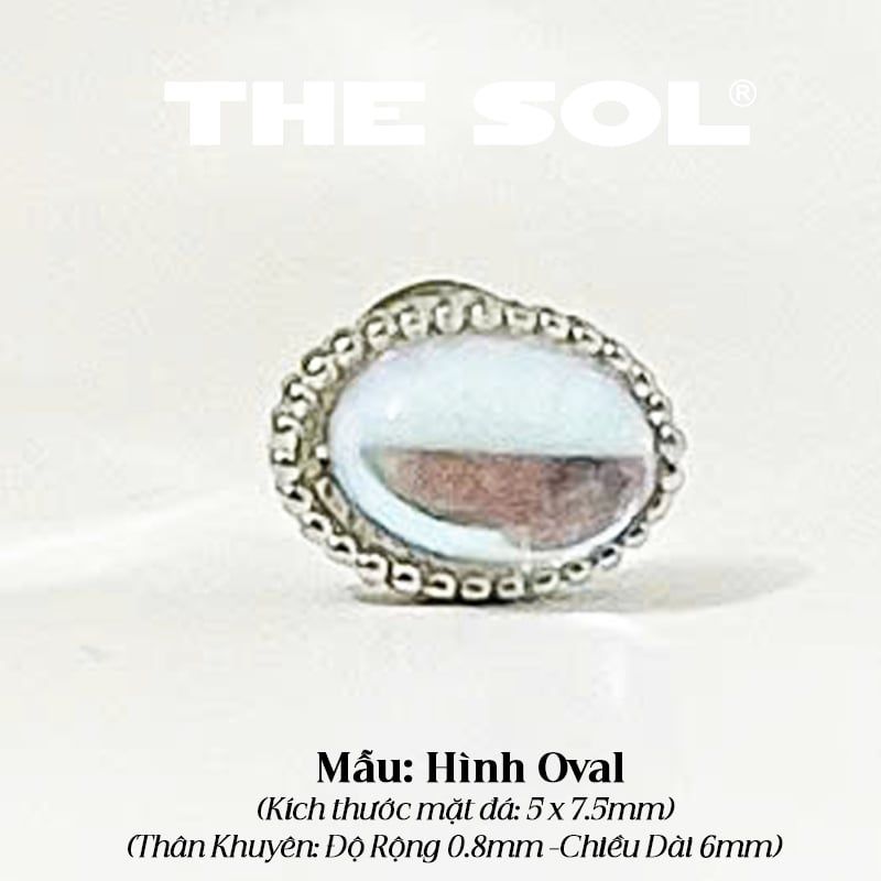 Khuyên Tai Thép Xi Mạ The Opal - Mẫu 122,123,124,125