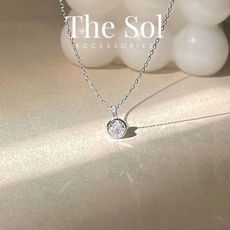 Dây Chuyền Bạc Mini Diamond In Circle