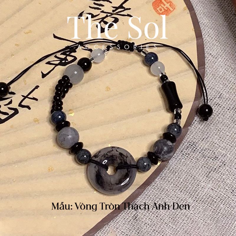 Lắc Tay Hàn Quốc Black Quartz