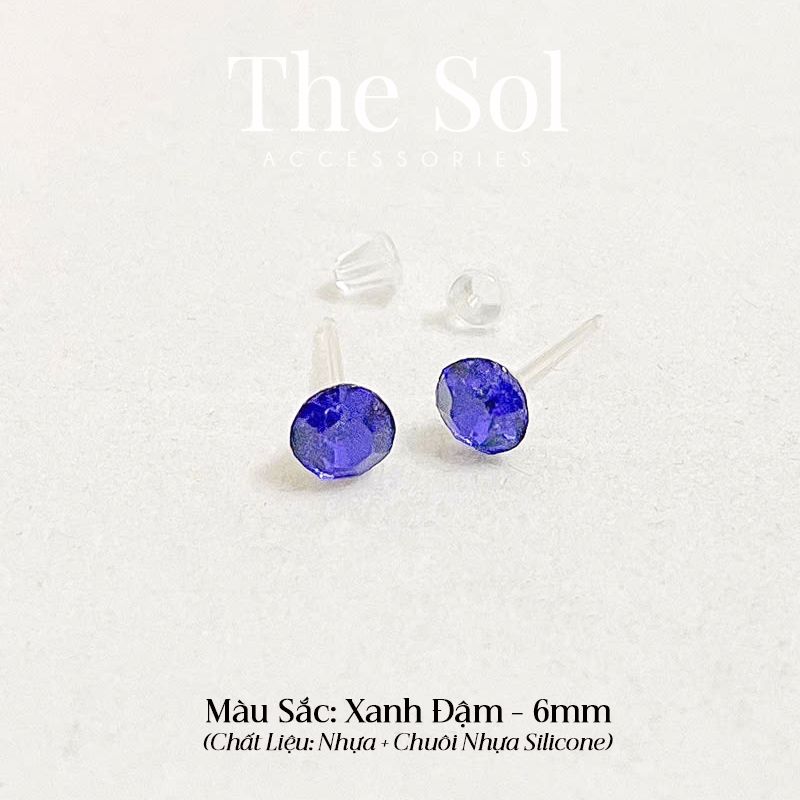 Bông Tai Nhựa Màu Sắc