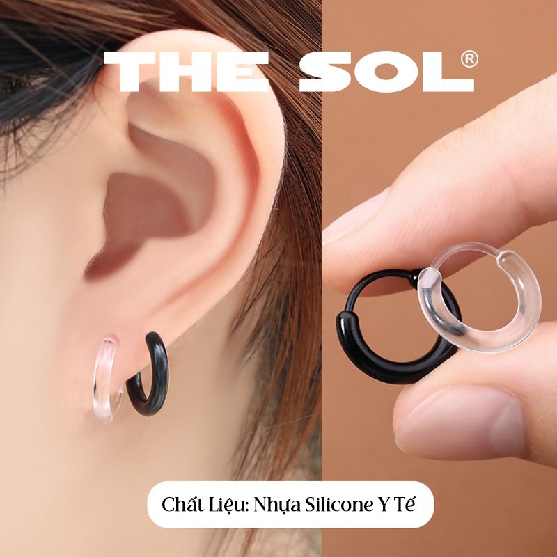 Khuyên Tai Nhựa Trong Suốt Khuyên Tròn