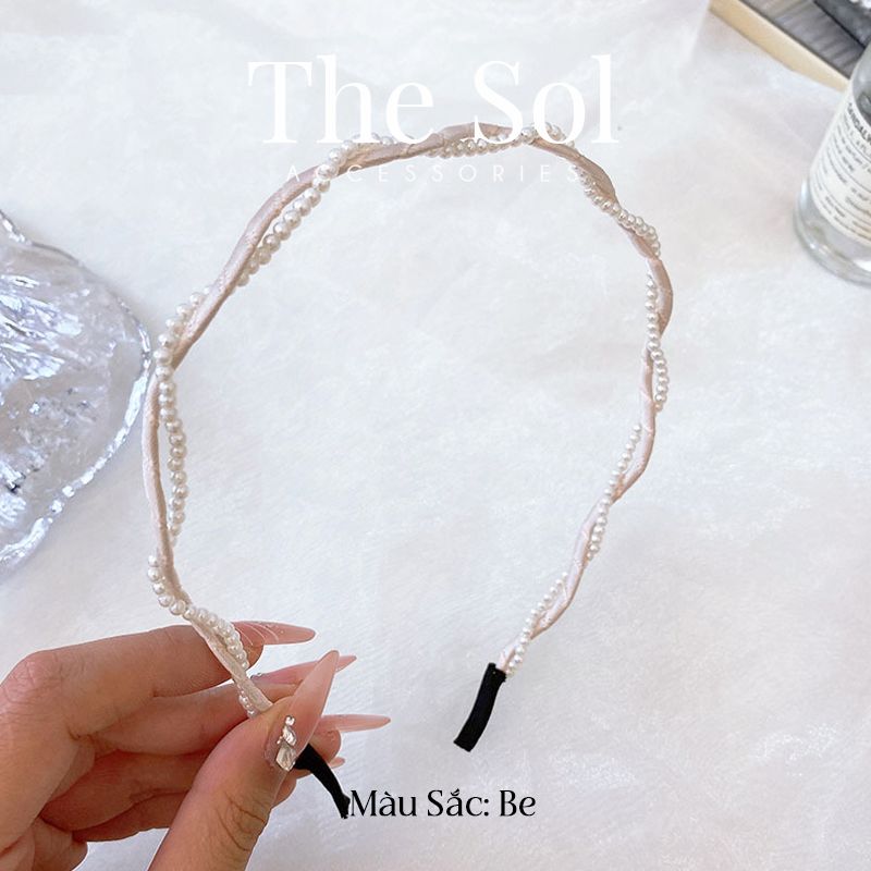 Cài Tóc Hàn Quốc Thin Silk&Pearls