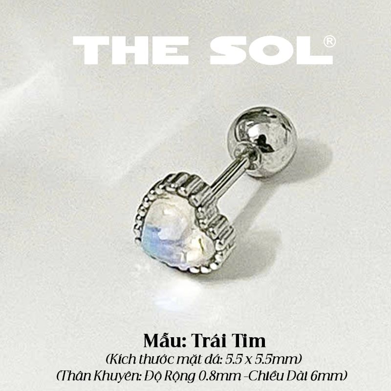 Khuyên Tai Thép Xi Mạ The Opal - Mẫu 122,123,124,125