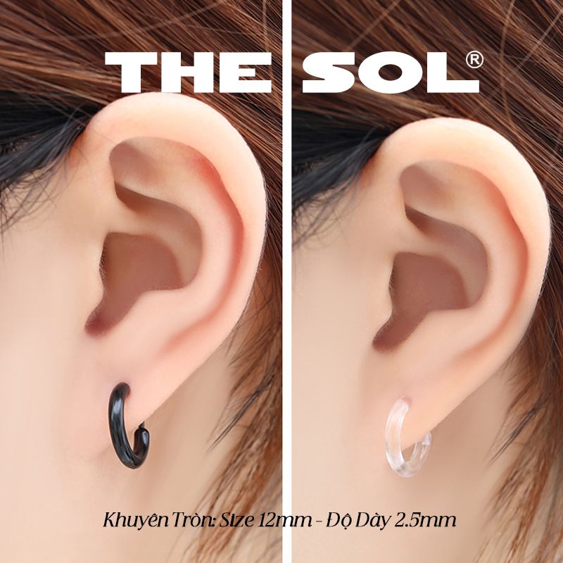 Khuyên Tai Nhựa Trong Suốt Khuyên Tròn