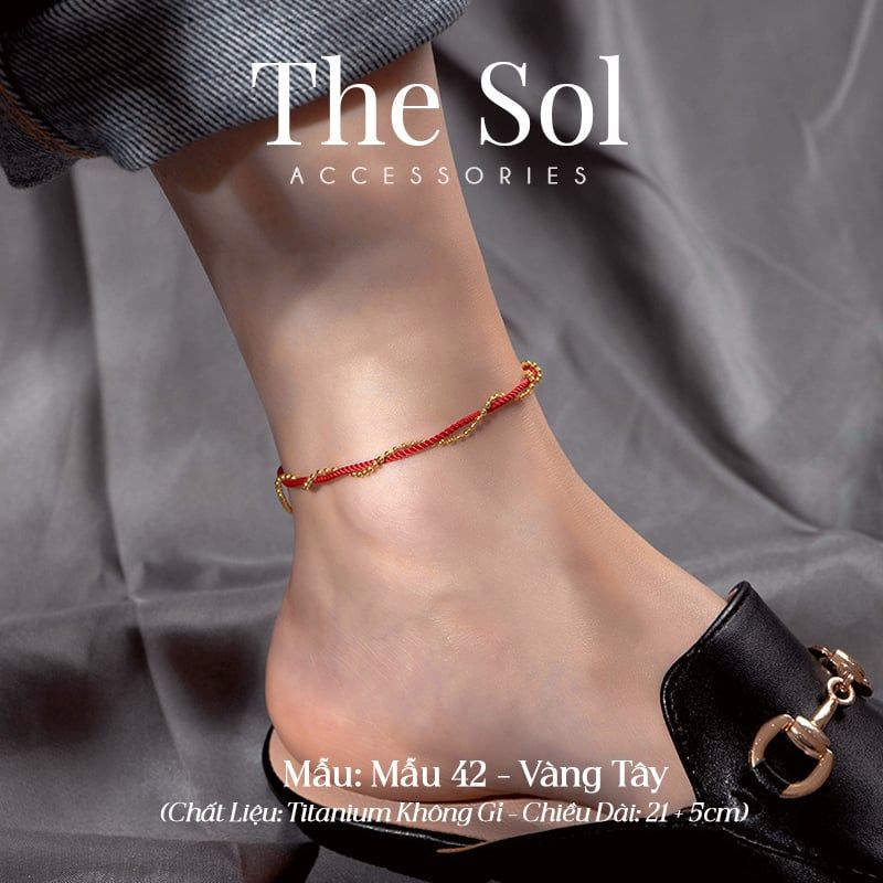 Lắc Chân Titan Red Thread - Mẫu 42