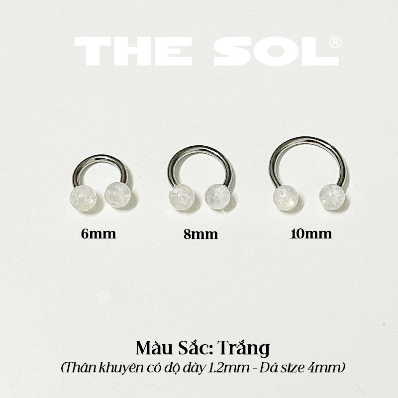 Khuyên Tai Titan Unisex SEPTUM Bi Nhựa Màu Sắc