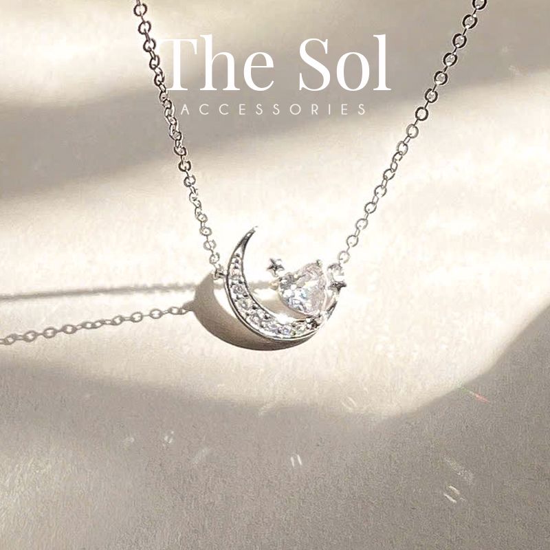 Dây Chuyền Bạc Diamond Moon