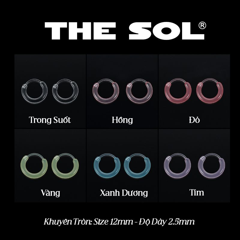 Khuyên Tai Nhựa Trong Suốt Khuyên Tròn