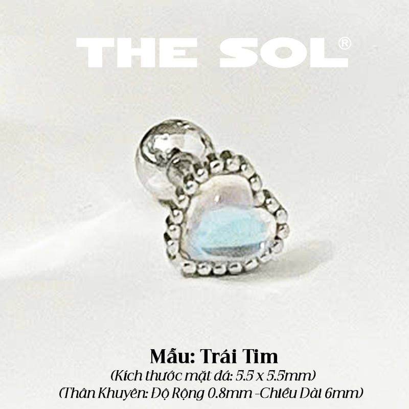 Khuyên Tai Thép Xi Mạ The Opal - Mẫu 122,123,124,125