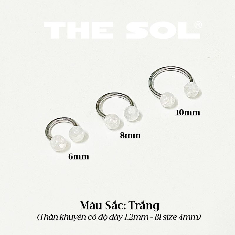 Khuyên Tai Titan Unisex SEPTUM Bi Nhựa Màu Sắc