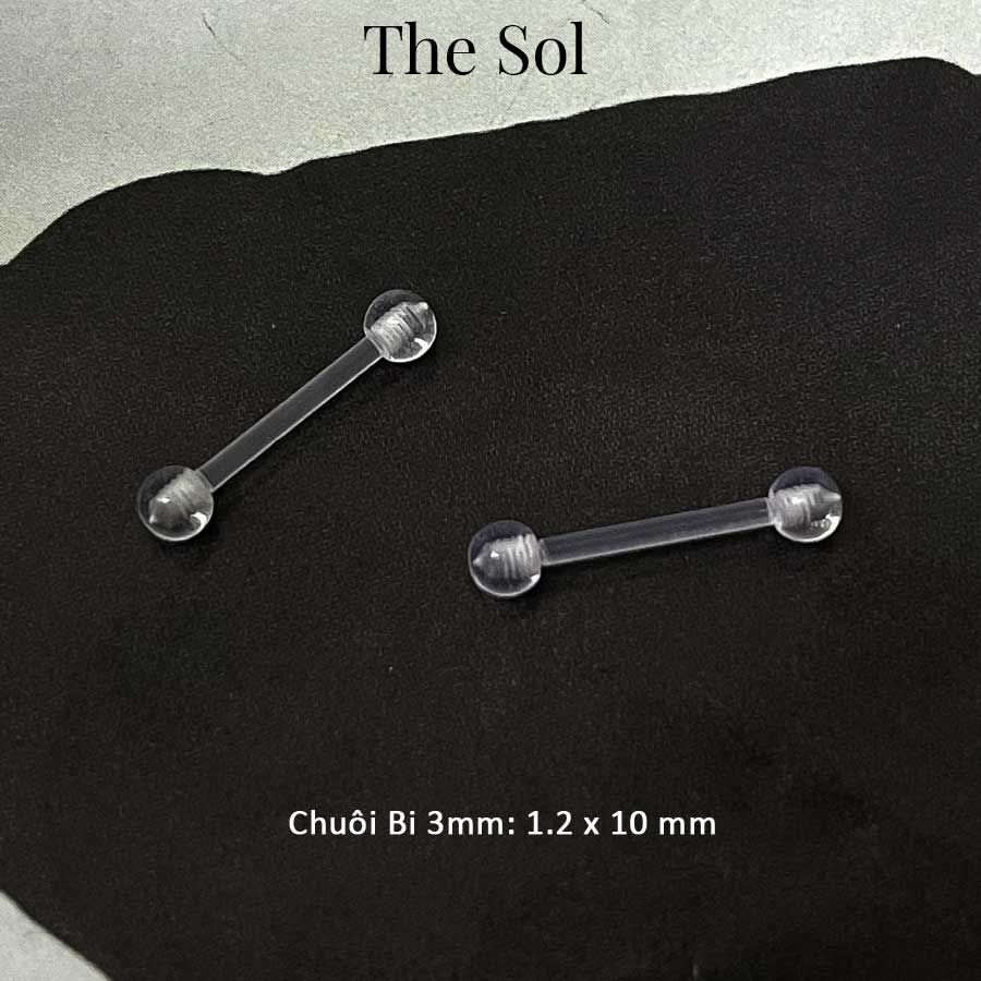 Khuyên Tai Nhựa Trong Suốt Unisex The Basic