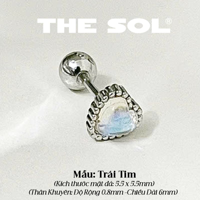 Khuyên Tai Thép Xi Mạ The Opal - Mẫu 122,123,124,125