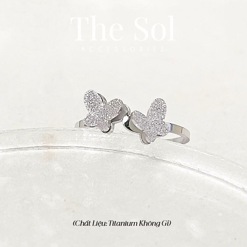 Nhẫn Titan Double Butterflies
