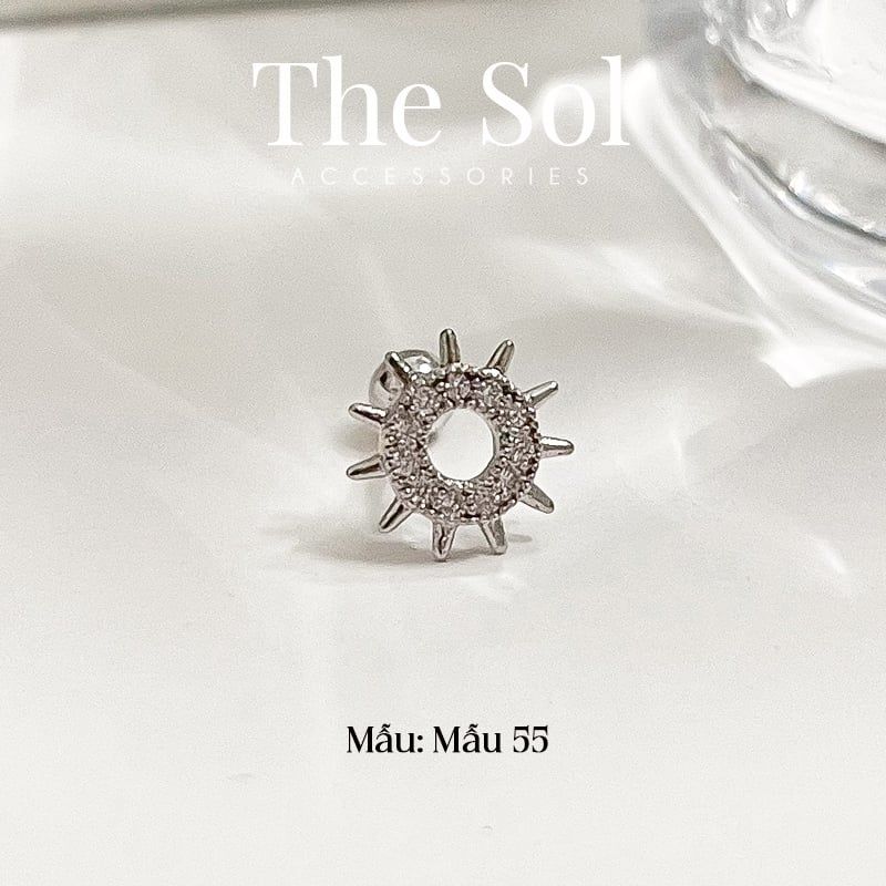 Khuyên Tai Thép Xi Mạ The Sun - Mẫu 55