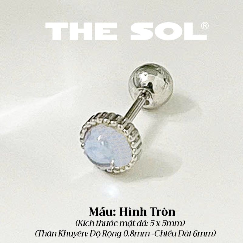 Khuyên Tai Thép Xi Mạ The Opal - Mẫu 122,123,124,125