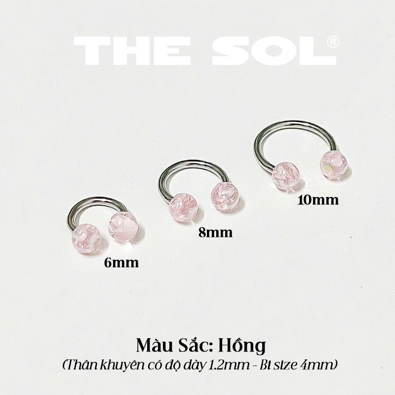 Khuyên Tai Titan Unisex SEPTUM Bi Nhựa Màu Sắc
