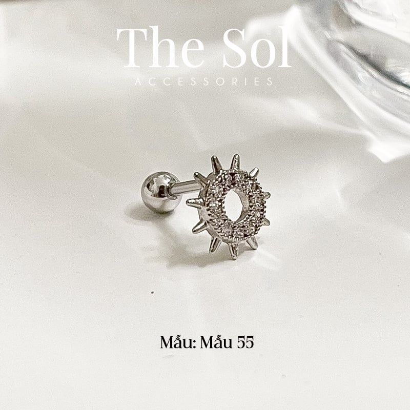 Khuyên Tai Thép Xi Mạ The Sun - Mẫu 55