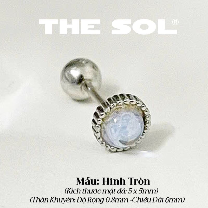 Khuyên Tai Thép Xi Mạ The Opal - Mẫu 122,123,124,125