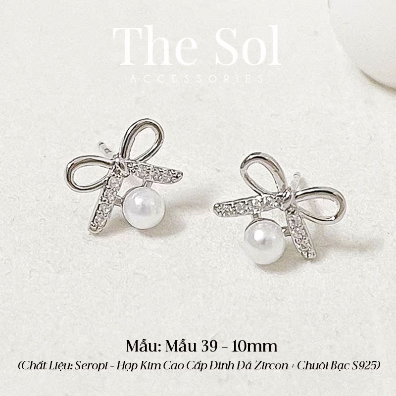 Bông Tai Seropi Pearl In Dia Bow
