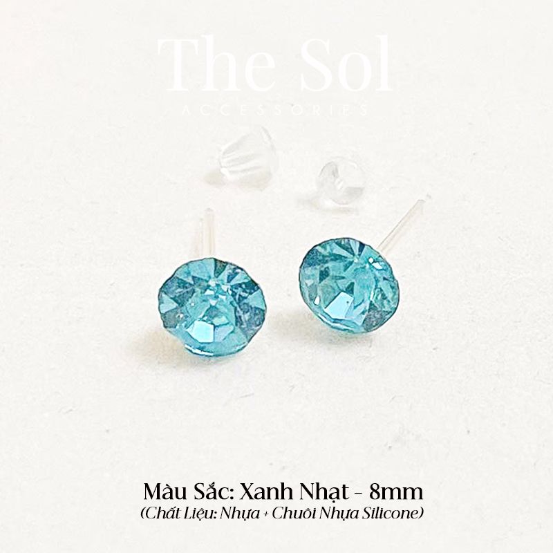 Bông Tai Nhựa Màu Sắc