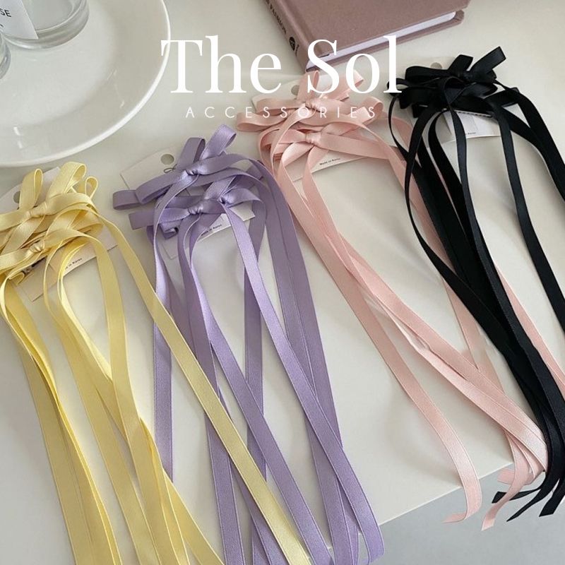 Kẹp Tóc Hàn Quốc Color Bow - Nơ Đôi (2 Chiếc)