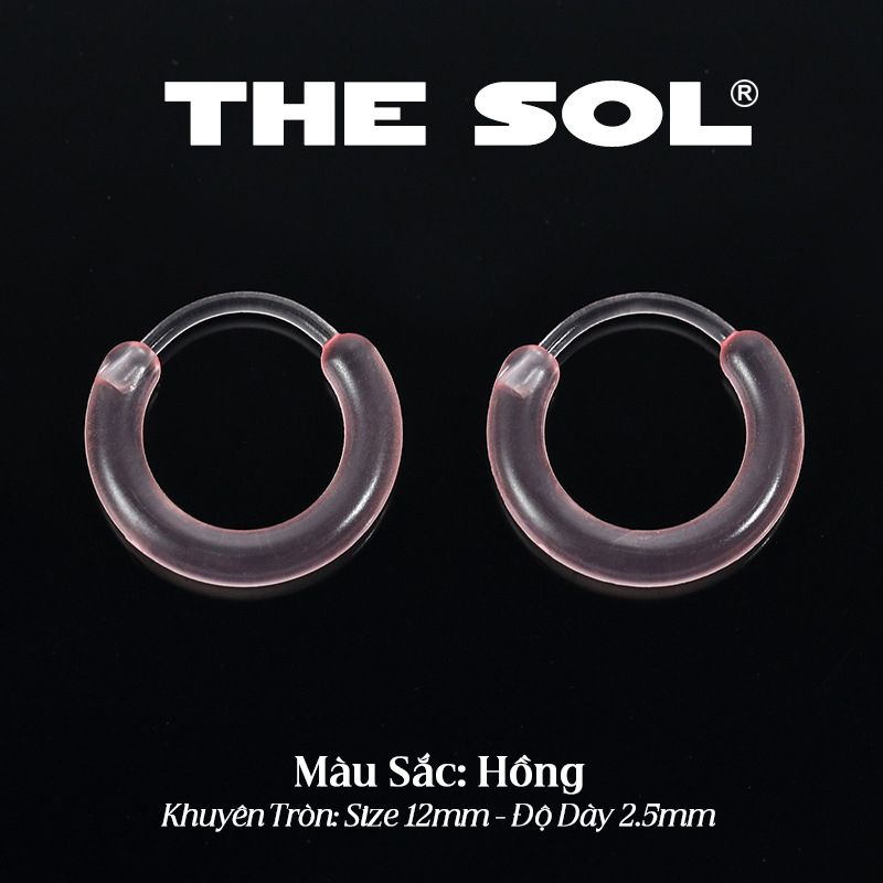 Khuyên Tai Nhựa Trong Suốt Khuyên Tròn