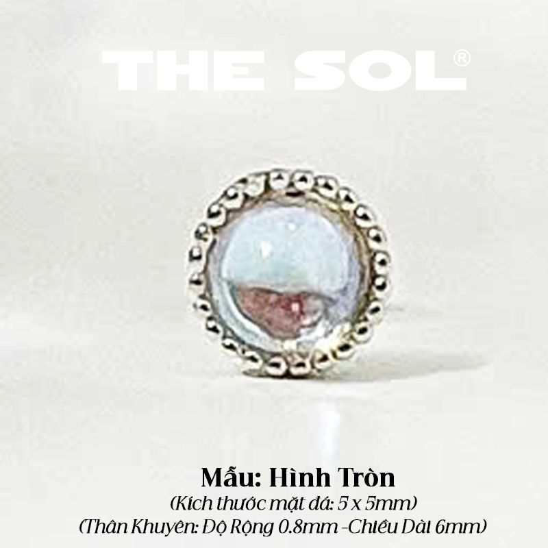 Khuyên Tai Thép Xi Mạ The Opal - Mẫu 122,123,124,125