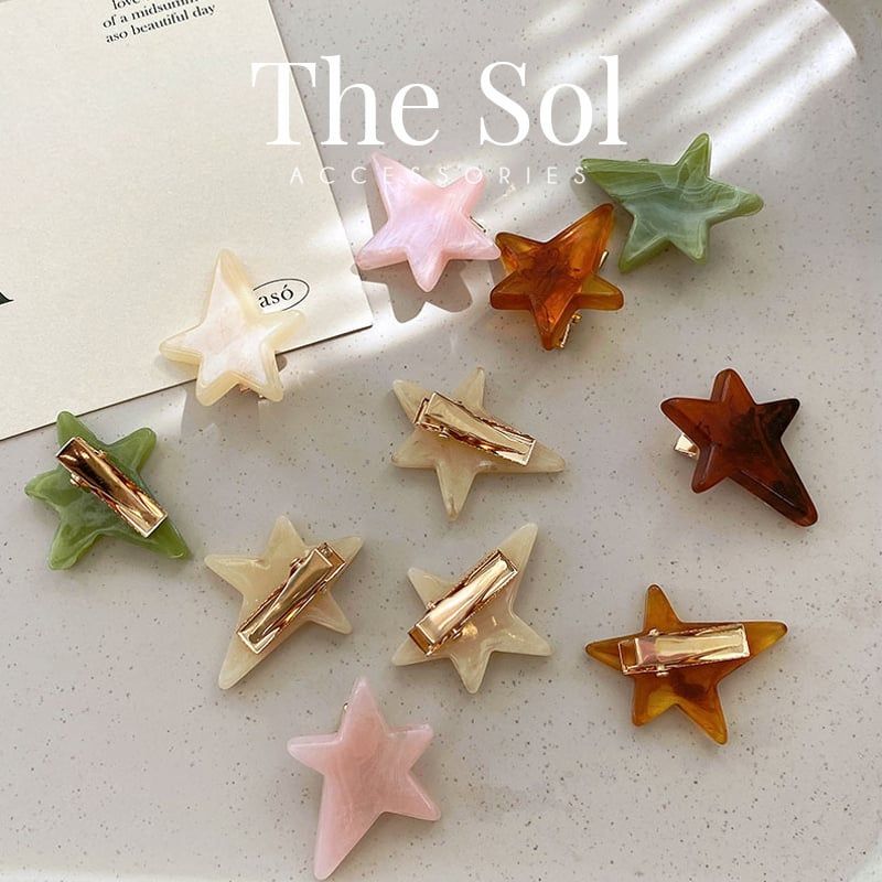Kẹp Tóc Hàn Quốc Acrylic Star - 1 Chiếc