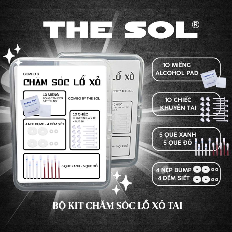 Bộ Kit/ Combo Chăm Sóc Lỗ Xỏ Tai