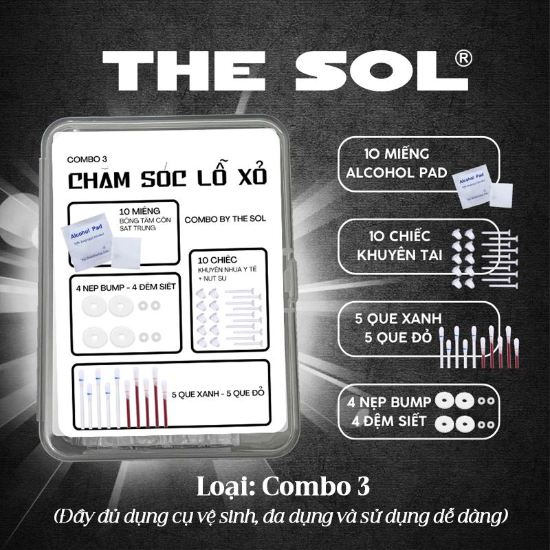 Bộ Kit/ Combo Chăm Sóc Lỗ Xỏ Tai