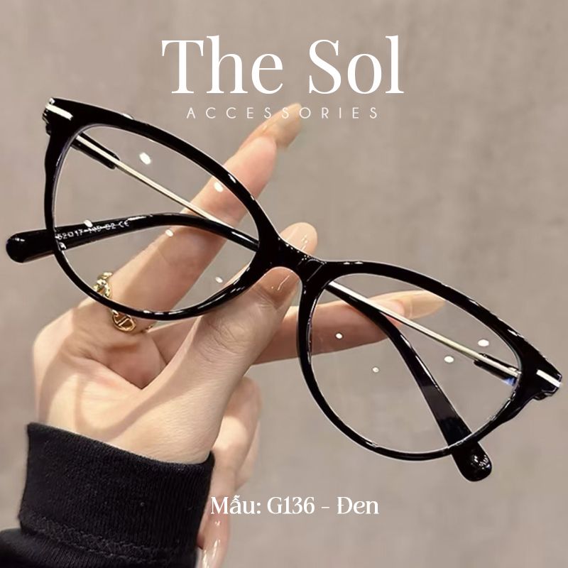 Kính Mắt Gọng Kim Loại Mắt Mèo Trendy