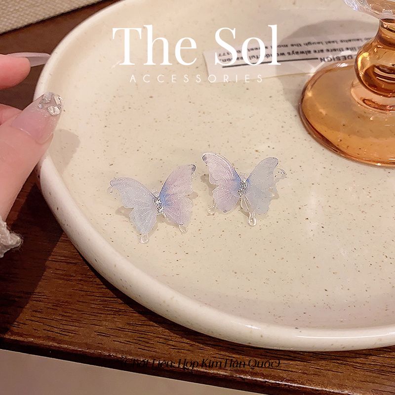 Bông Tai Hàn Quốc Blue Butterfly