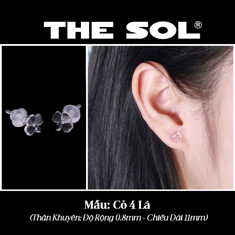 Khuyên Tai Nhựa Unisex Nhiều Hình Chuôi Su - 1 Đôi