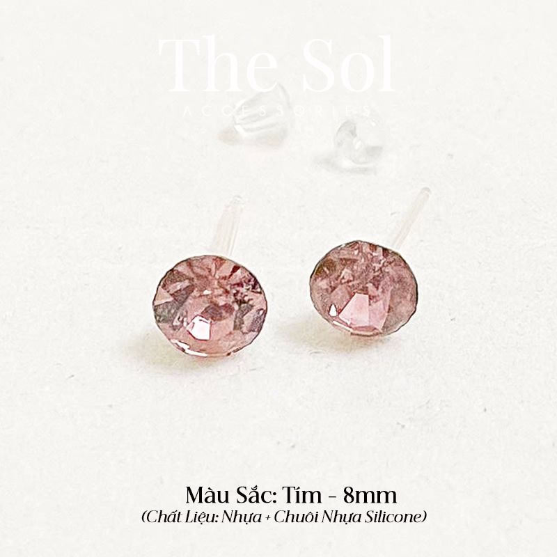 Bông Tai Nhựa Màu Sắc