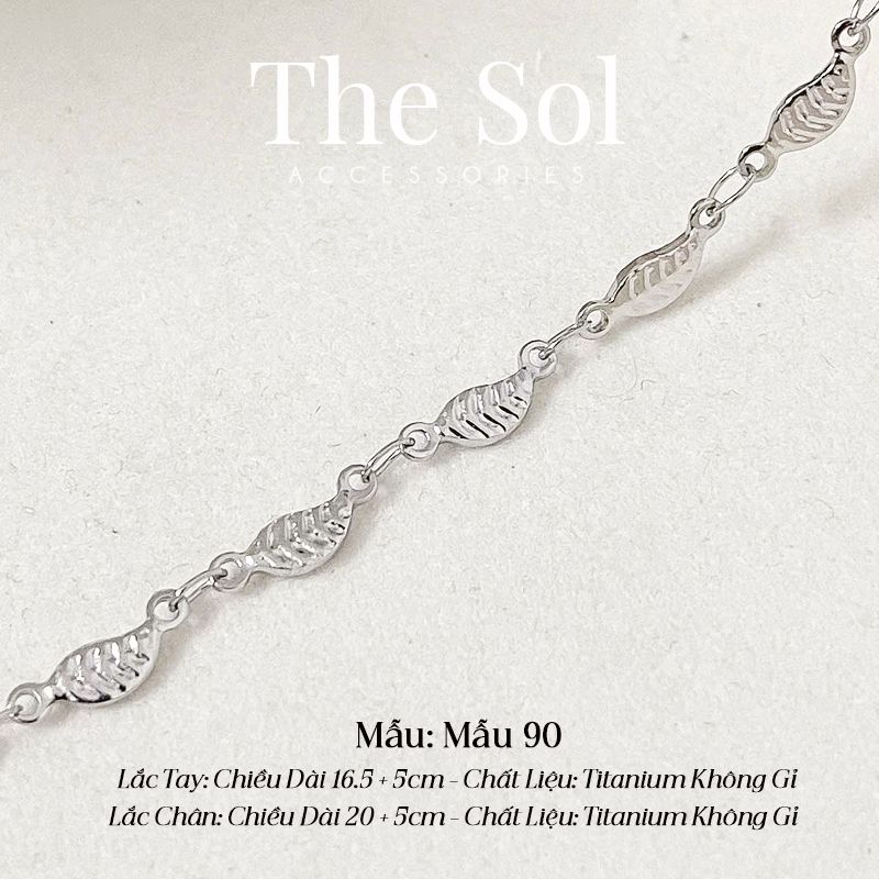 Lắc Chân Titan Mini Leaf - Mẫu 90