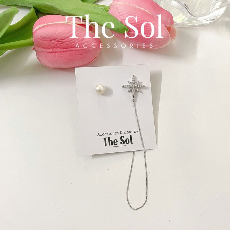 Bông Tai Seropi Dia Star Long Chain