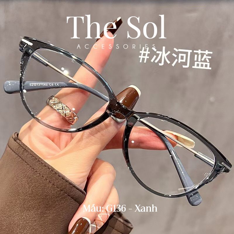 Kính Mắt Gọng Kim Loại Mắt Mèo Trendy