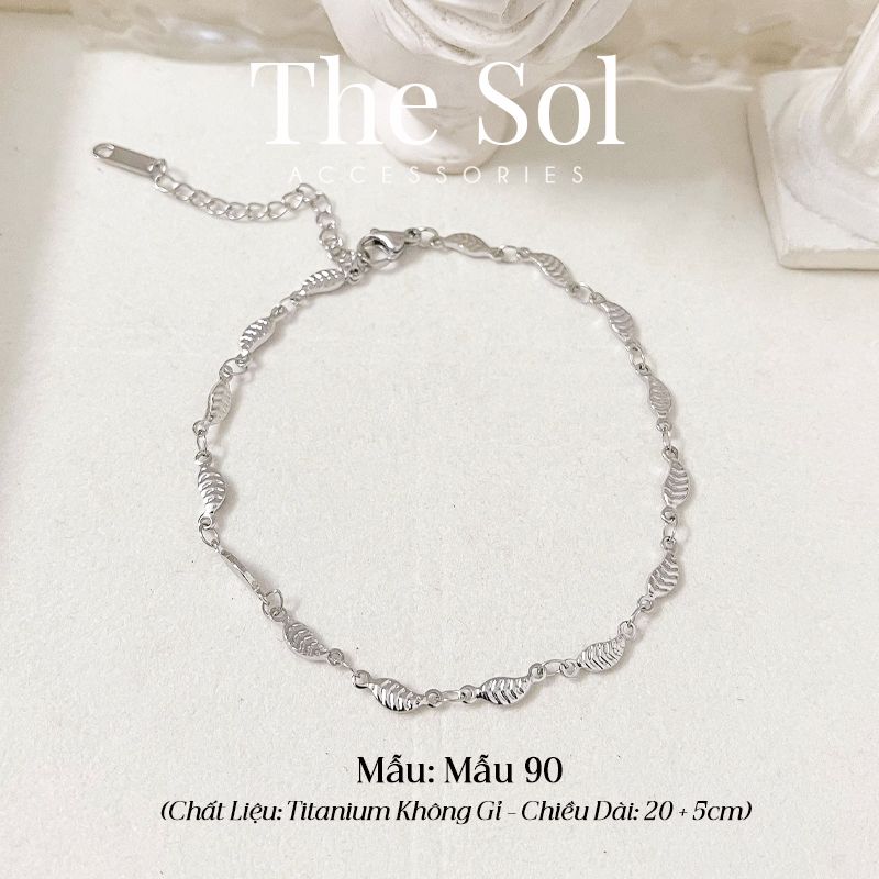 Lắc Chân Titan Mini Leaf - Mẫu 90