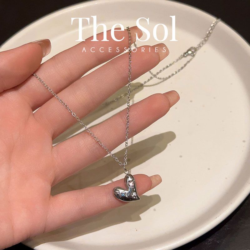 Dây Chuyền Titan Y2K Metal Heart
