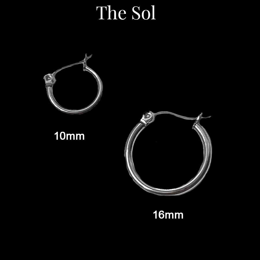 Khuyên Tròn Titan Unisex Curve Lock