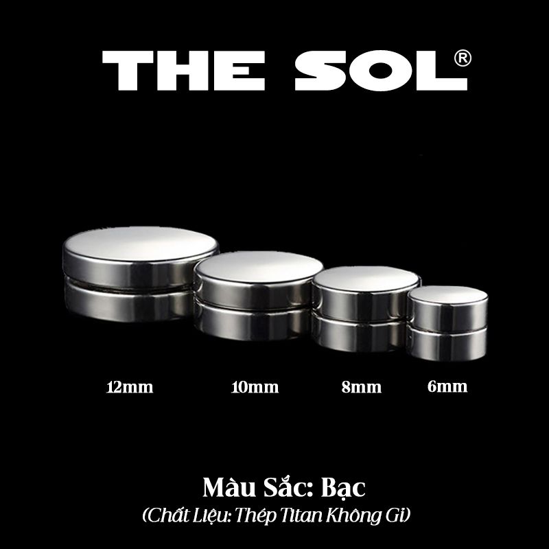 Khuyên Tai Titan Unisex Circle Magnet - 1 Chiếc