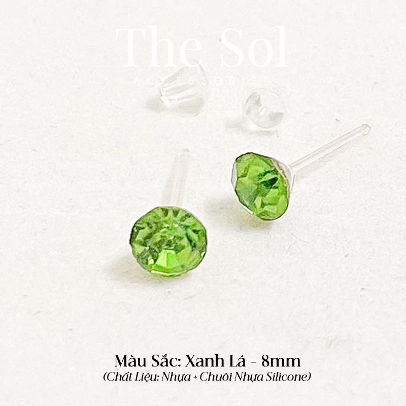 Bông Tai Nhựa Màu Sắc