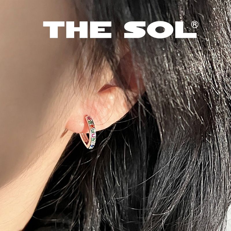 Khuyên Tai Thép Xi Mạ Khuyên Tròn Đính Đá 1.8mm - Mẫu 100