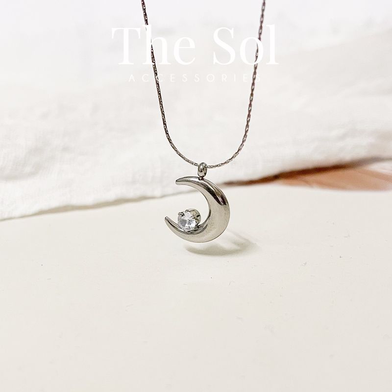 Dây Chuyền Titan Diamond In Moon